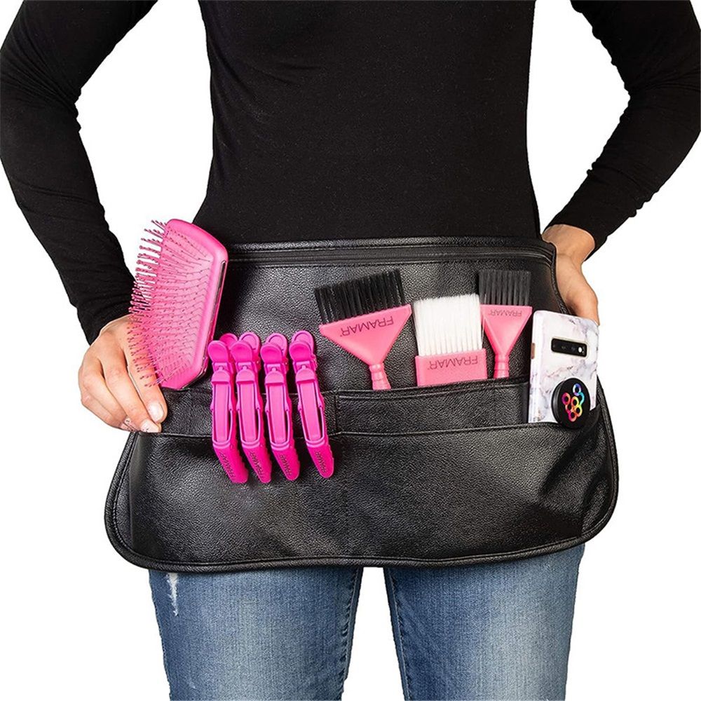 Salon Hairstylist Waist Belt with Shears Pouch, Professional Hair Stylist & Makeup Brush Belt（black） - Image 3