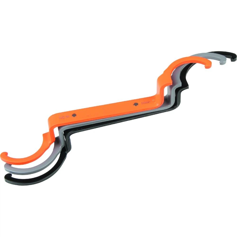 Conduit Lockout Wrench Set, Tighten and Loosen Locknuts in Tight Spaces, 1/2, 3/4 and 1-Inch, Offset Bends, 3-Piece - Image 1