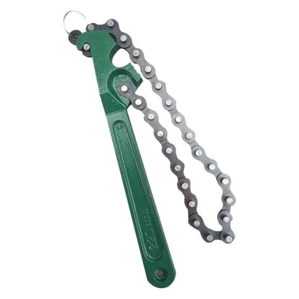 8 Inch Heavy-Duty Ratcheting Chain Wrench Reversible Oil Filter Tool Pipe Fittings Tools  Adjustable chain pliers - Image 1
