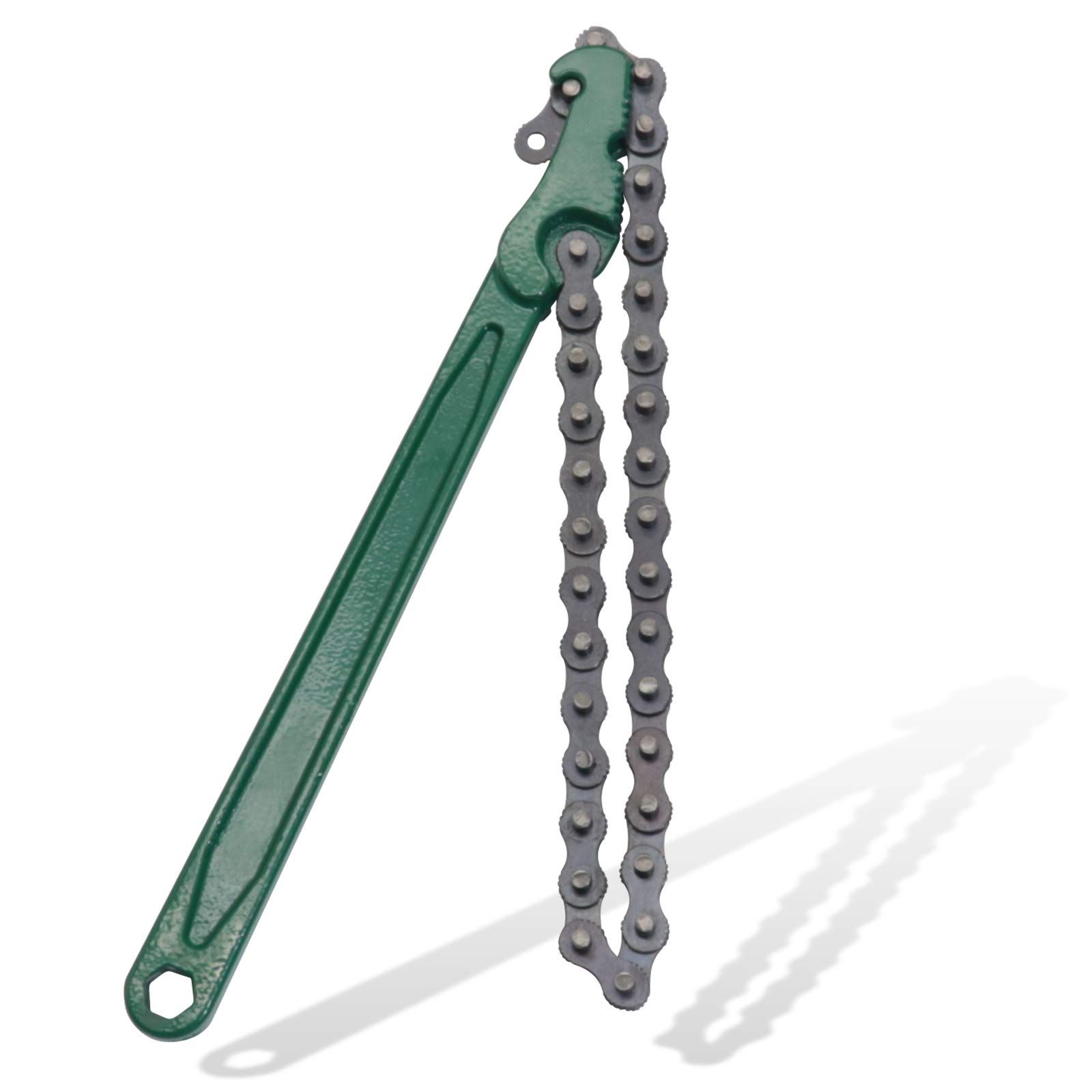 8 Inch Heavy-Duty Ratcheting Chain Wrench Reversible Oil Filter Tool Pipe Fittings Tools  Adjustable chain pliers - Image 3
