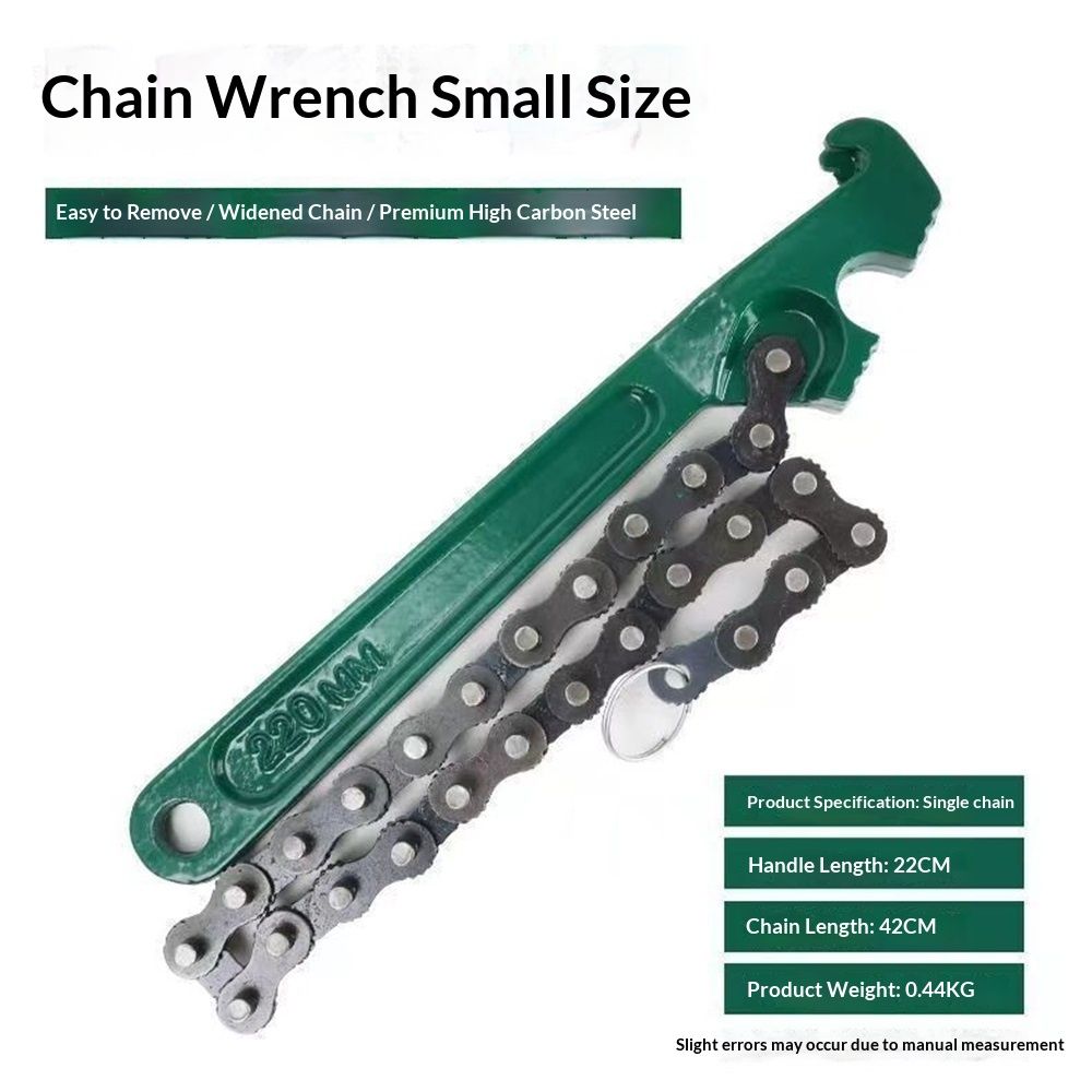 8 Inch Heavy-Duty Ratcheting Chain Wrench Reversible Oil Filter Tool Pipe Fittings Tools  Adjustable chain pliers - Image 5
