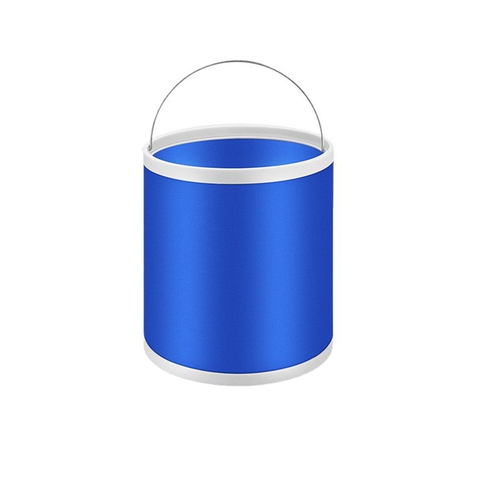 Collapsible Bucket with Storage Case- Durable Pop Up Bucket with Watertight Fabric,  Great for RVs, Camping, Fishing, Boating, Hiking and More - Blue  9L - Image 1