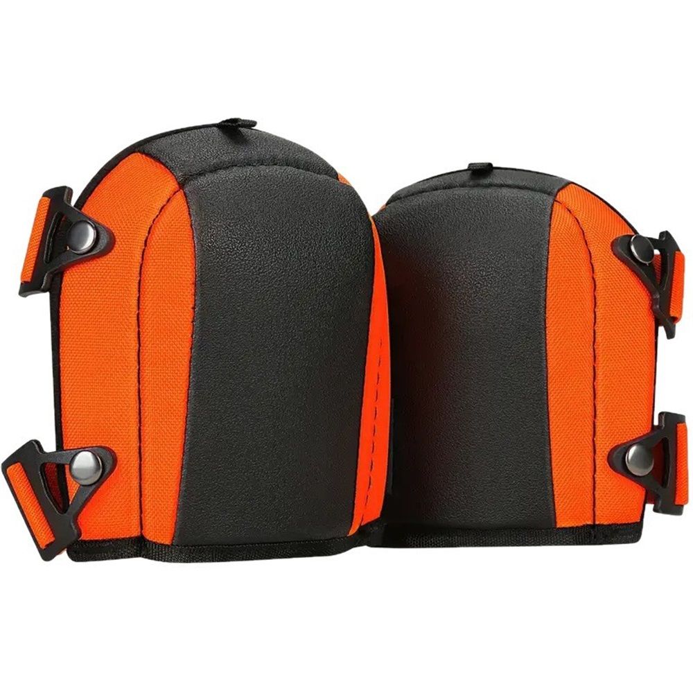 Knee Pads for Work, Construction, Floor, Garden, Soft Leather Non Slip Knee Protector with Thick Comfortable Foam and Adjustable Straps for Men Women Adult (Orange) - Image 1