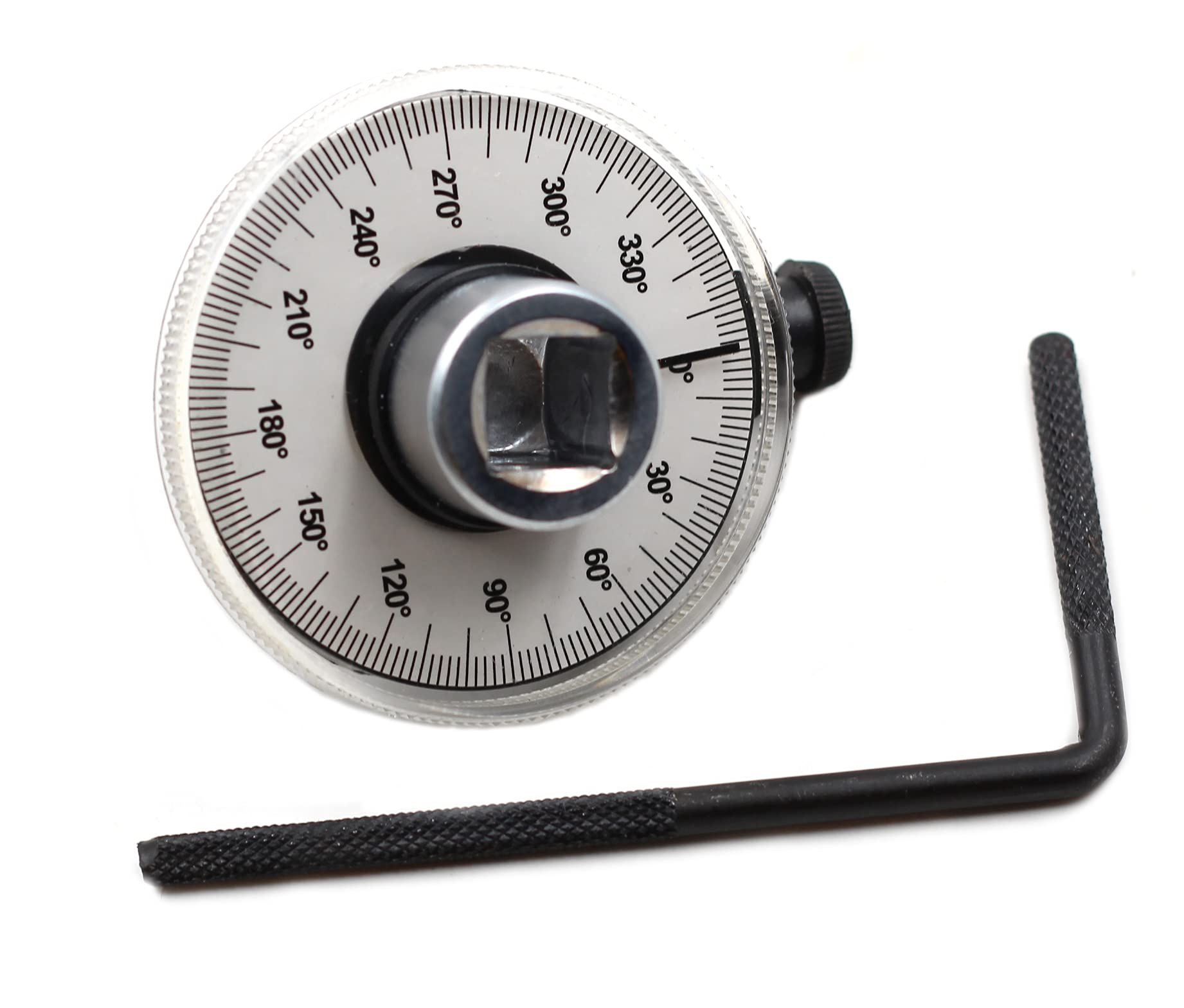 Drive Angle Gauge, 360 Degree 1/2in Adjustable Drive meter Wrench Set, Wrench Angle Gauge Tool for 1/2in Male and Female Drive - Image 1