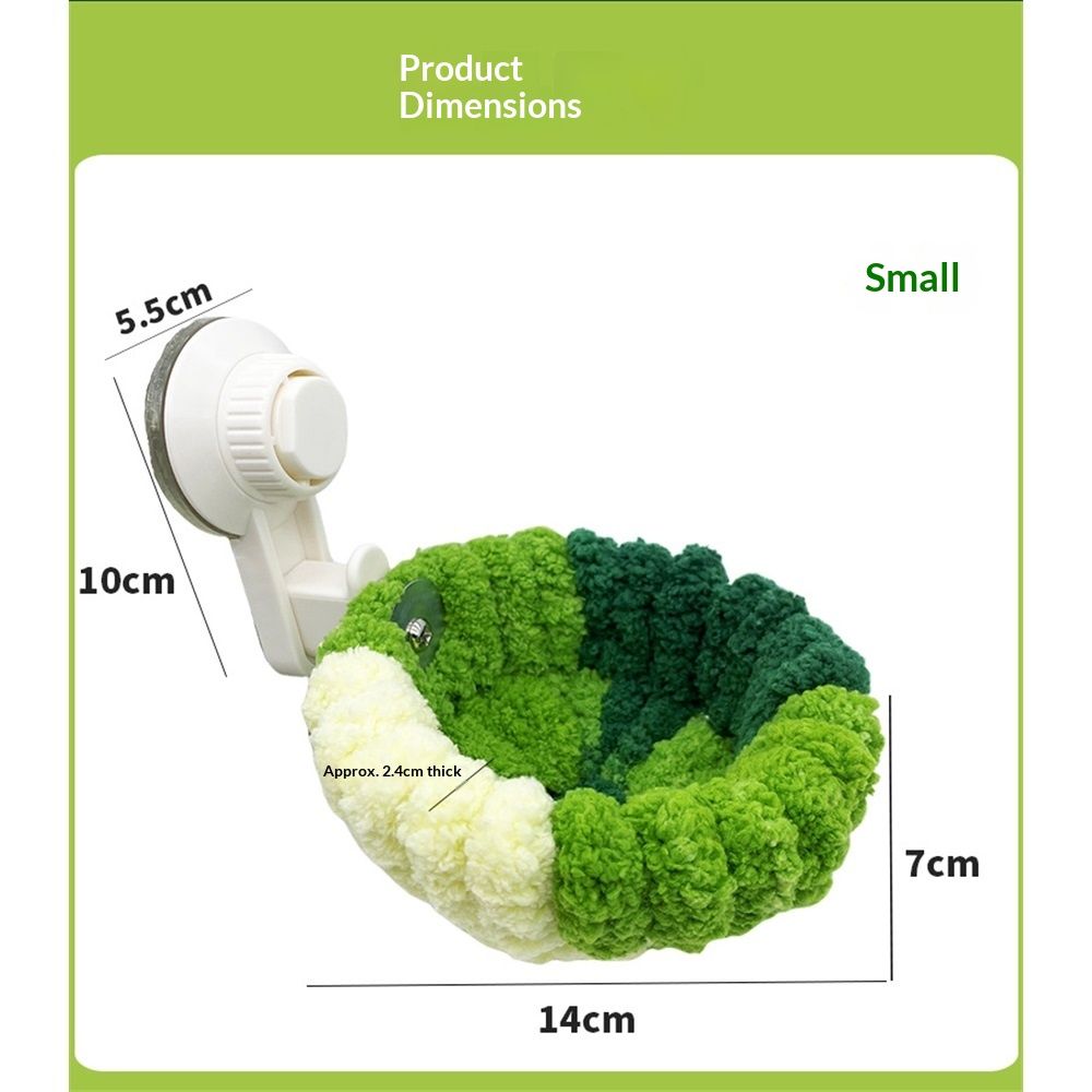 Portable Suction Cup Bird Perch Nest for Travel Car Window Glass, Warm Bird Sleeping hut Snuggle Bed for cage (Small size forest green) - Image 5