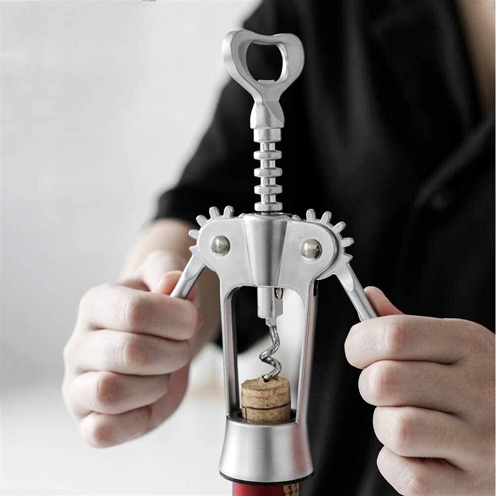 New Upgrade  Corkscrew Wine Bottle Opener, Multifunctional Bottles Opener for Kitchen Restaurant Bars, Professionals or Home use,1 Pcs Wing Corkscrew Bottle Opener, - Image 3