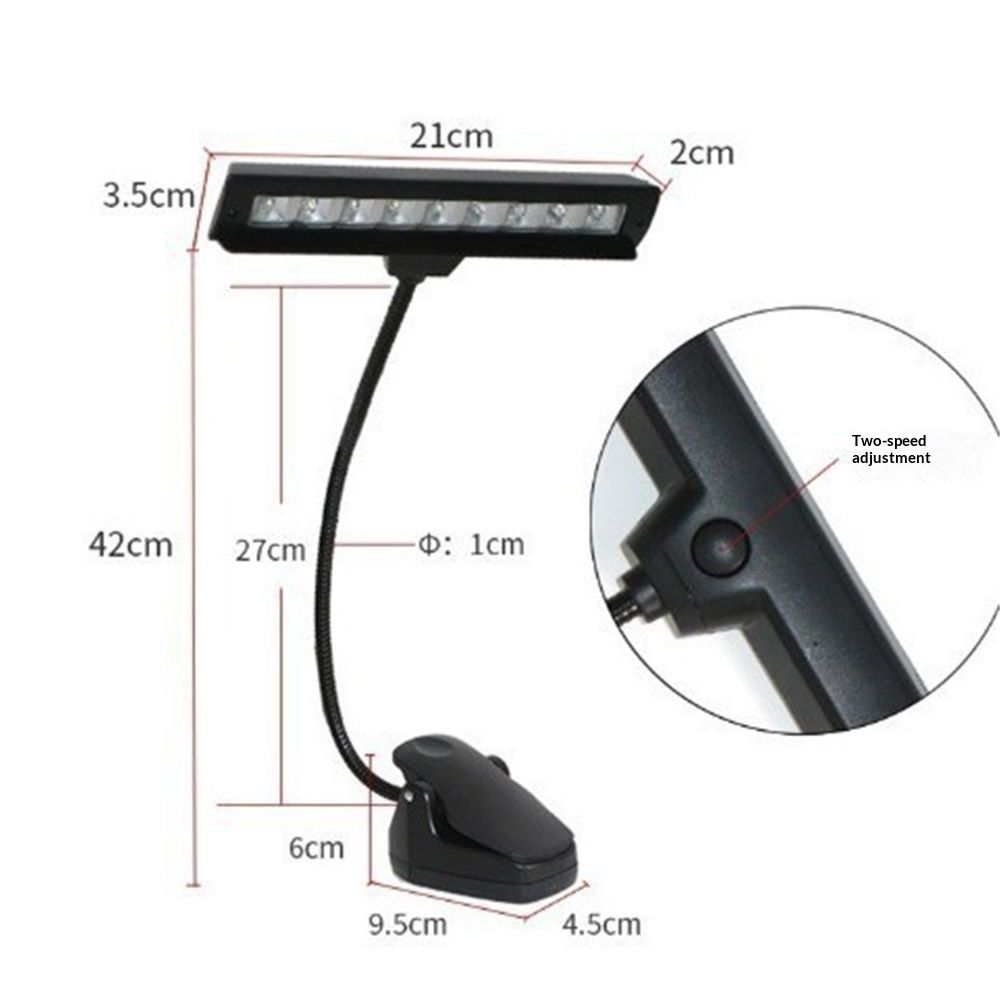 Led Clip Desk Lamp USB Rechargeable Battery Operated Multi-Angle Lighting Eye-Caring Portable Table Light for Home Office Bedside and Reading - Image 5