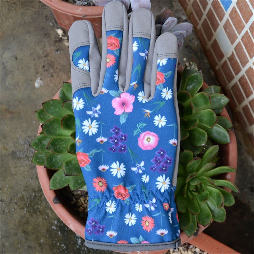 Womens Gardening Weeding Working Gloves, Leather Garden Glove for Women Thorn Proof No Stab for Digging, Planting,Pruning（S） - Image 2