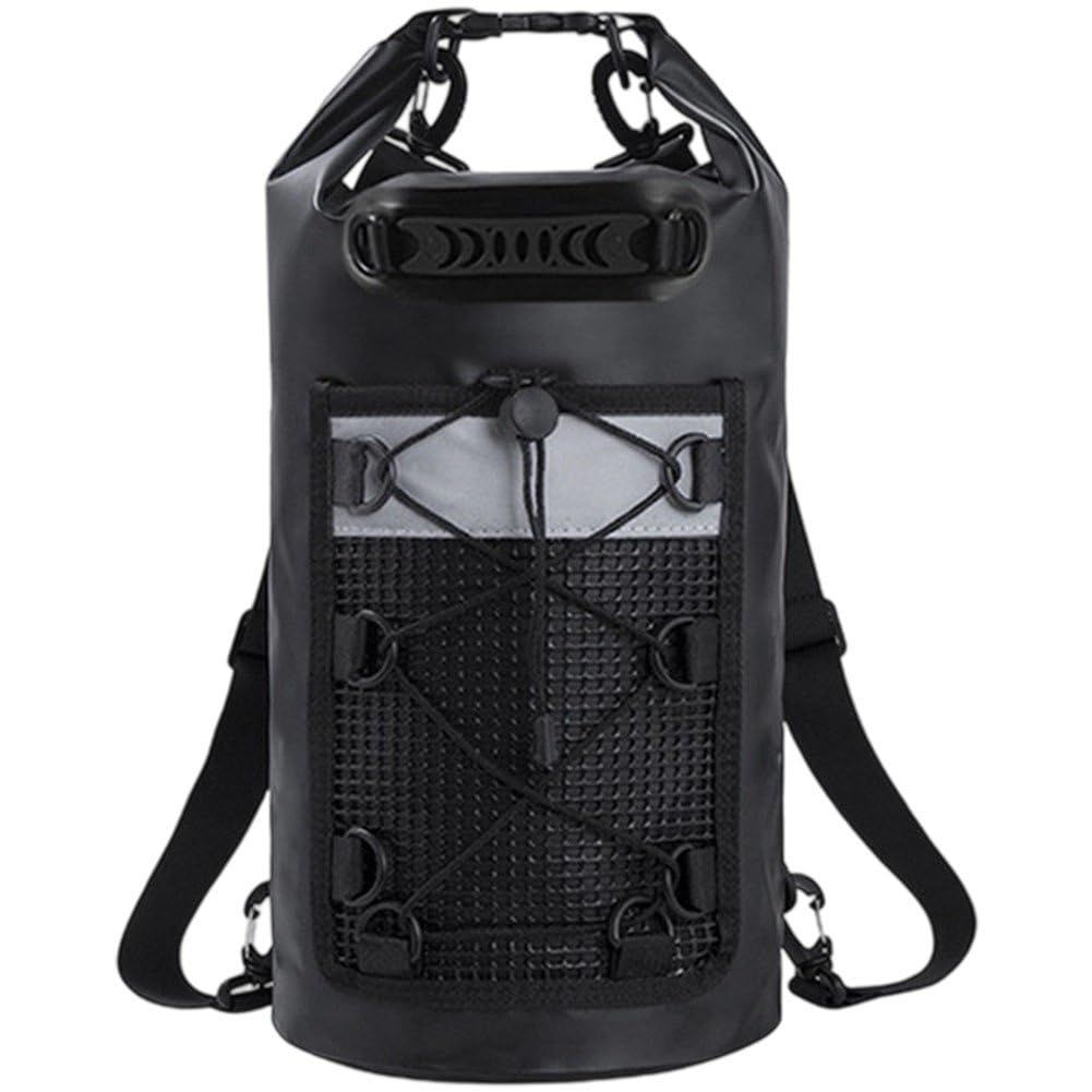 10L Waterproof Dry Bag Lightweight Dry Bag Beach Dry Sack for Travelling Fishing Cycling Kayaking Swimming Boating Beach Accessory, Black - Image 1