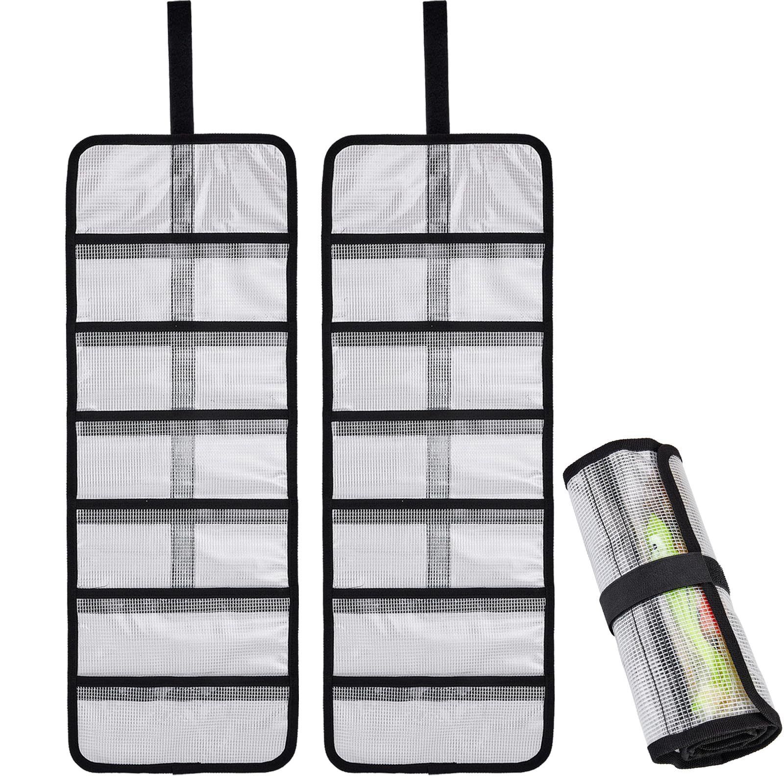 Small Roll Up Storage Bag, 6 Pockets Roll Up Tool Kit, Suitable for Mechanics, Kitchen Storage, Art Sketching, Travelling, （black 2pcs ） - Image 1