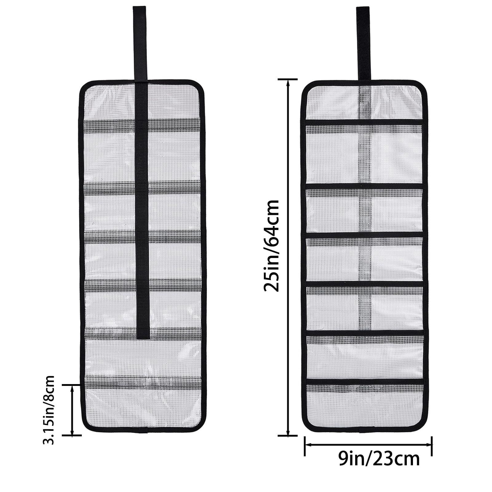 Small Roll Up Storage Bag, 6 Pockets Roll Up Tool Kit, Suitable for Mechanics, Kitchen Storage, Art Sketching, Travelling, （black 2pcs ） - Image 5