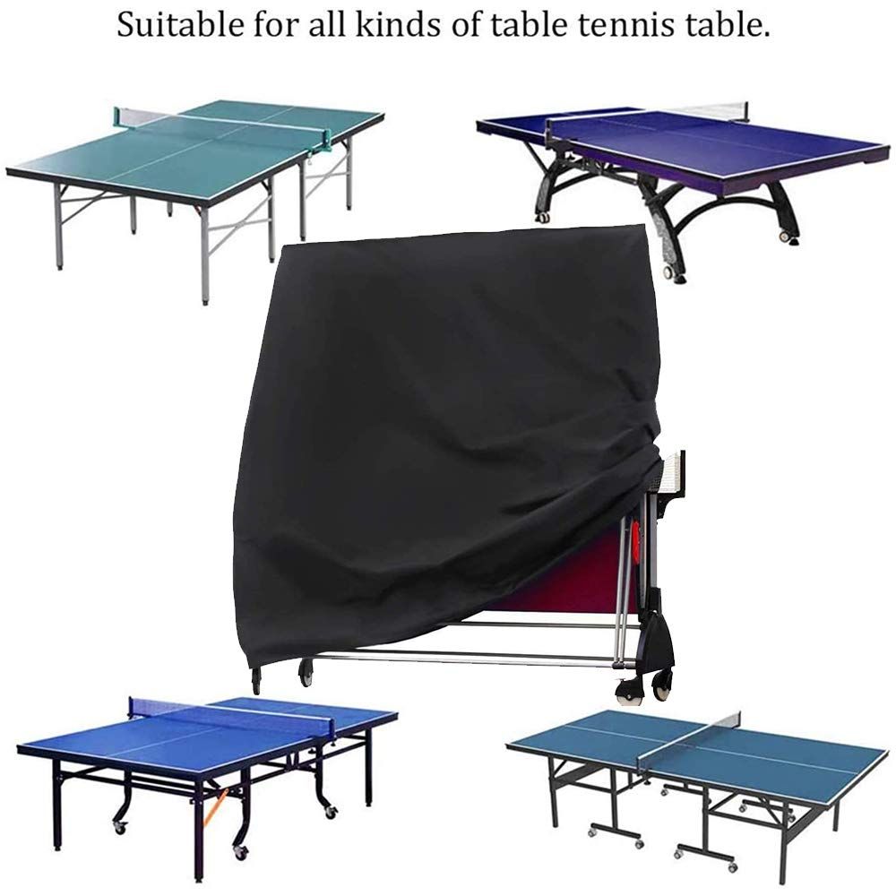 Terrace table tennis table cover waterproof table tennis table protection cover indoor and outdoor foldable table tennis cover（165*70*185CM） - Image 4