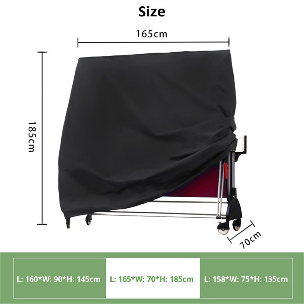 Terrace table tennis table cover waterproof table tennis table protection cover indoor and outdoor foldable table tennis cover（165*70*185CM） - Image 5