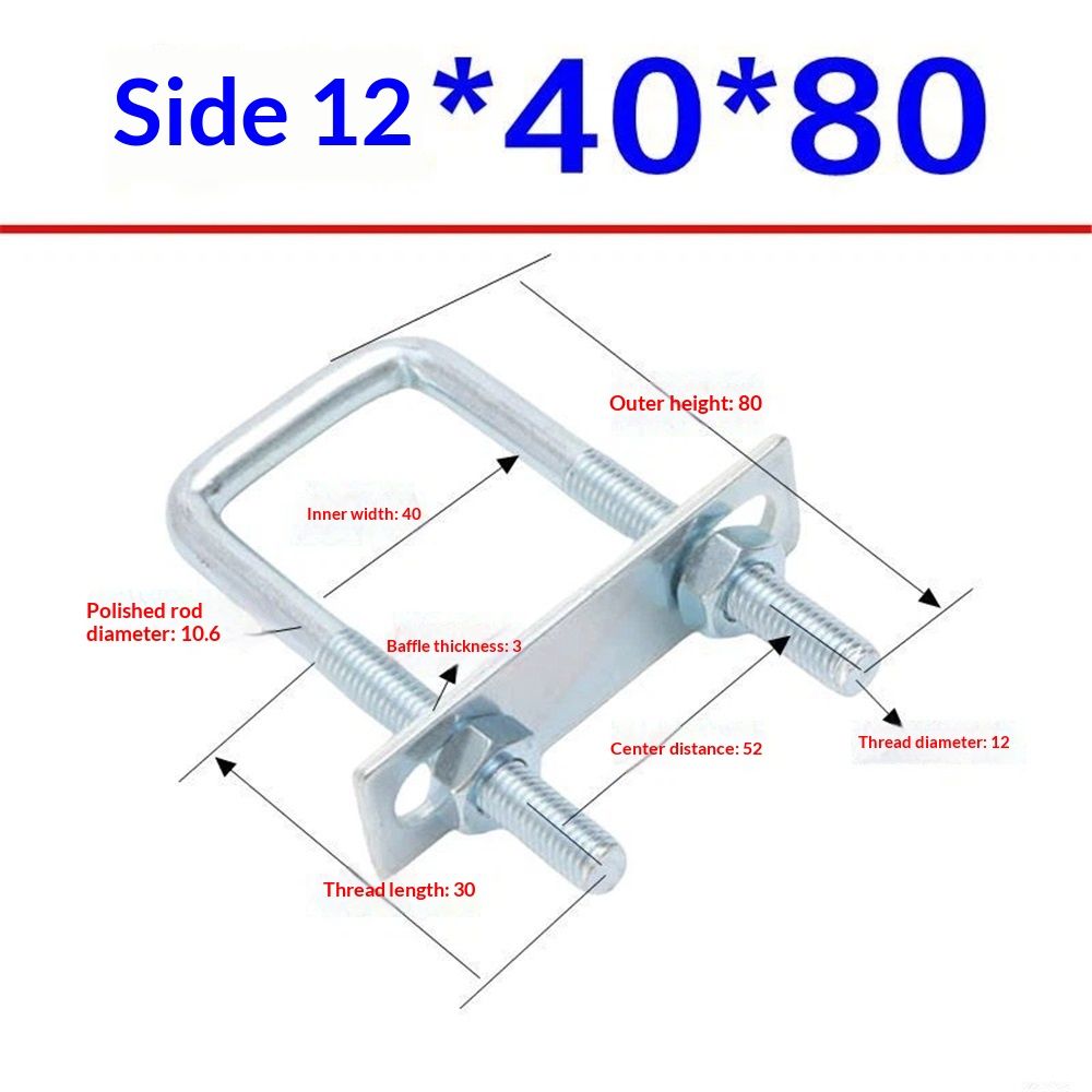 Leaf Spring Clamp Kit Fits Leaf Springs Up, Locks Leaf Springs Together For Stabilizing,Provides Better Control of Axle Torque Pack  4pcs - Image 5