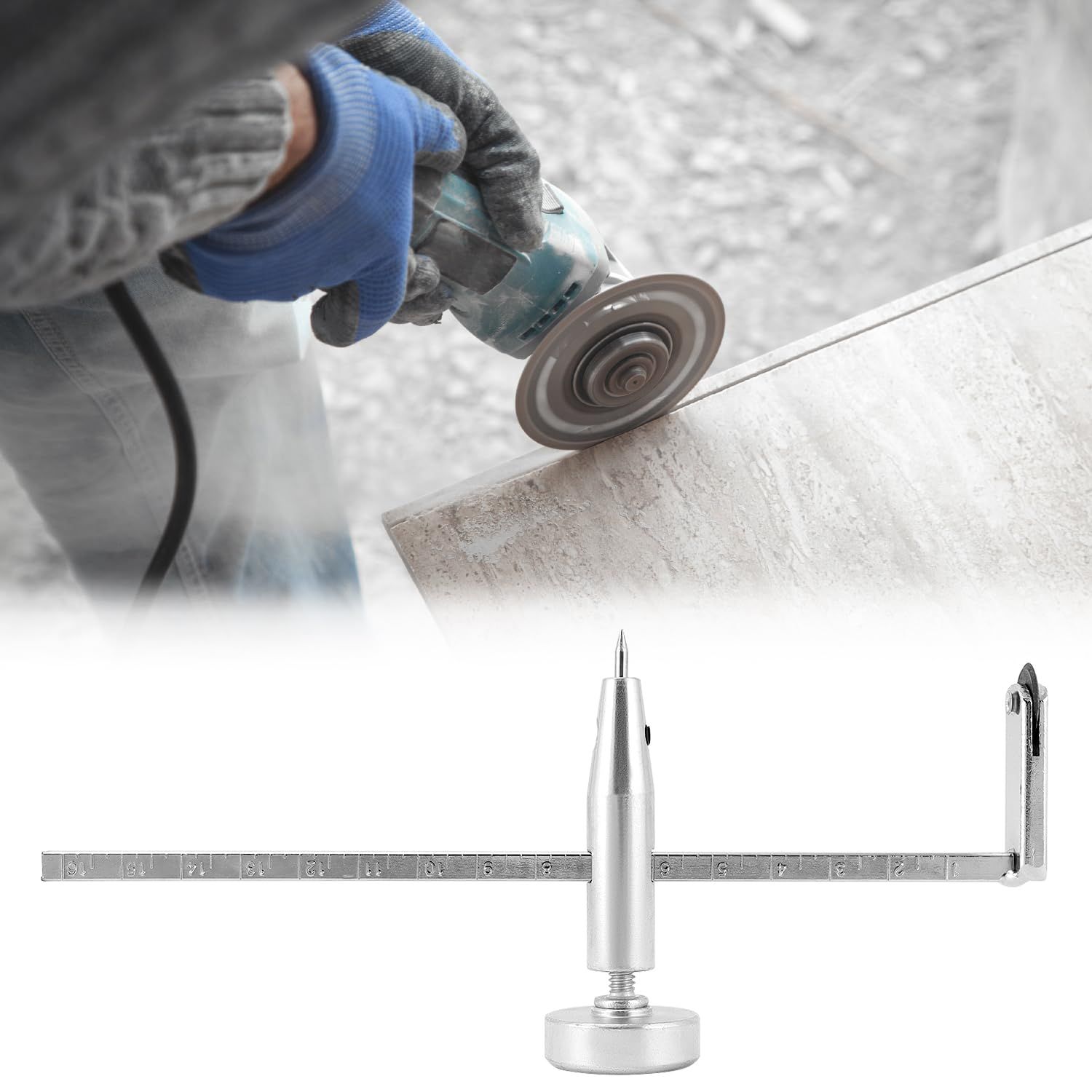 Drywall Circle Cutter, Adjustable Hole Cutter Dry Wall Pivot Point Drywalls Tools Easy Side to Diameter Adjustment for Cut Round Holes in Material and Ceiling Tiles - Image 4