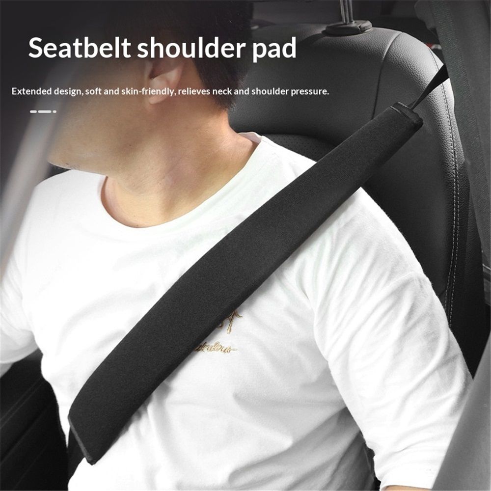2 pack Extra Long Seatbelt Cover Super Soft Furry for Adults Kids Women & Men, Car Seat Belt Strap Cushion, Fluffy Shoulder Pad Protector, Auto Interior Accessories, 2pc, Black, 15.7in - Image 4