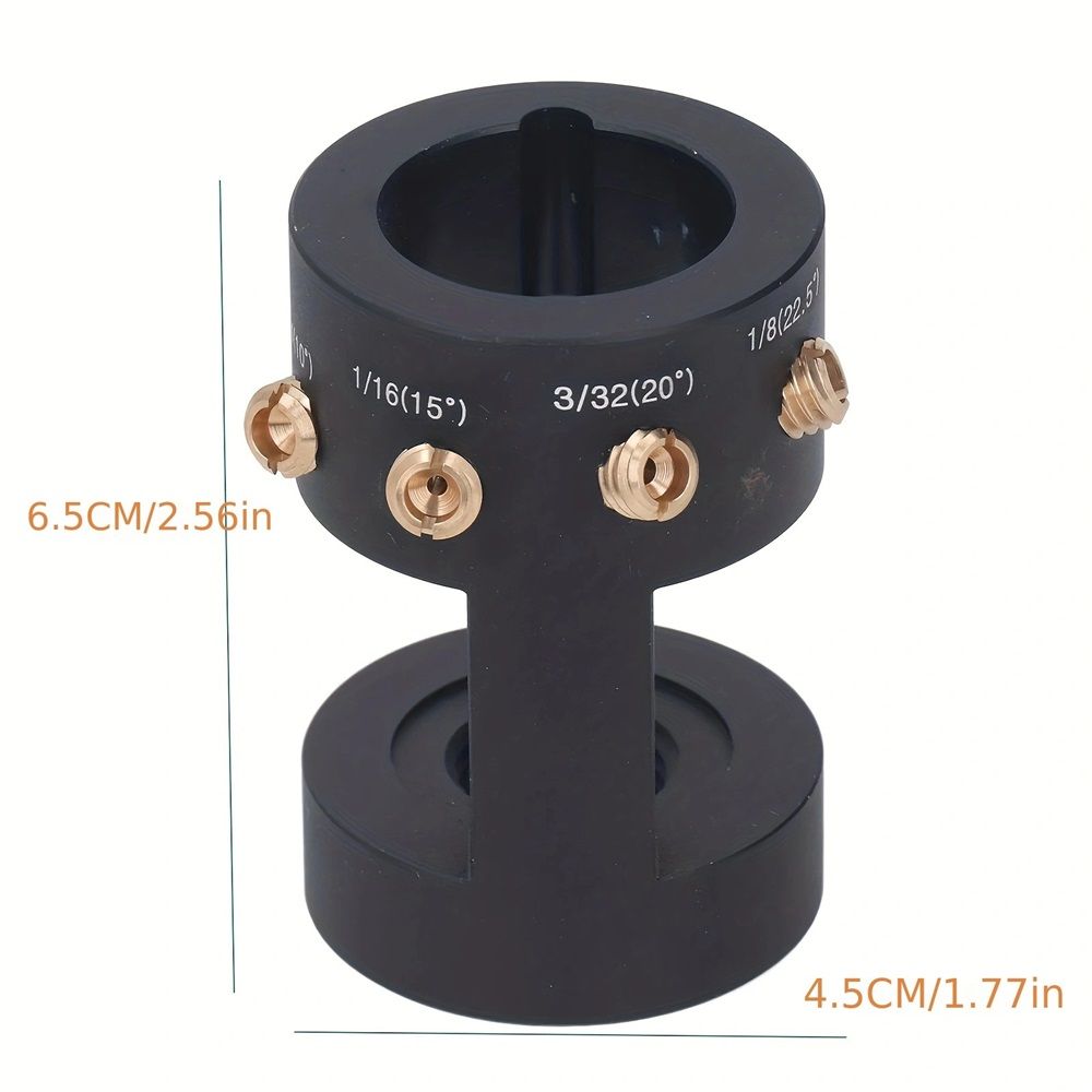 Electrode Sharpener Head Tool, 4 Accurate Angles(10°, 15°, 20°, 22.5°) & Adjustable Brass Guide Screw for 0.04