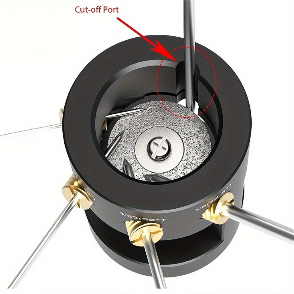 Electrode Sharpener Head Tool, 4 Accurate Angles(10°, 15°, 20°, 22.5°) & Adjustable Brass Guide Screw for 0.04