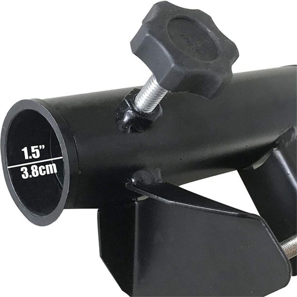 Patio Umbrella Holder Bench Deck Umbrella Stand Clamp Holder Clip Beach Fishing Umbrella Mount Clamp for Balcony Deck Black - Image 2