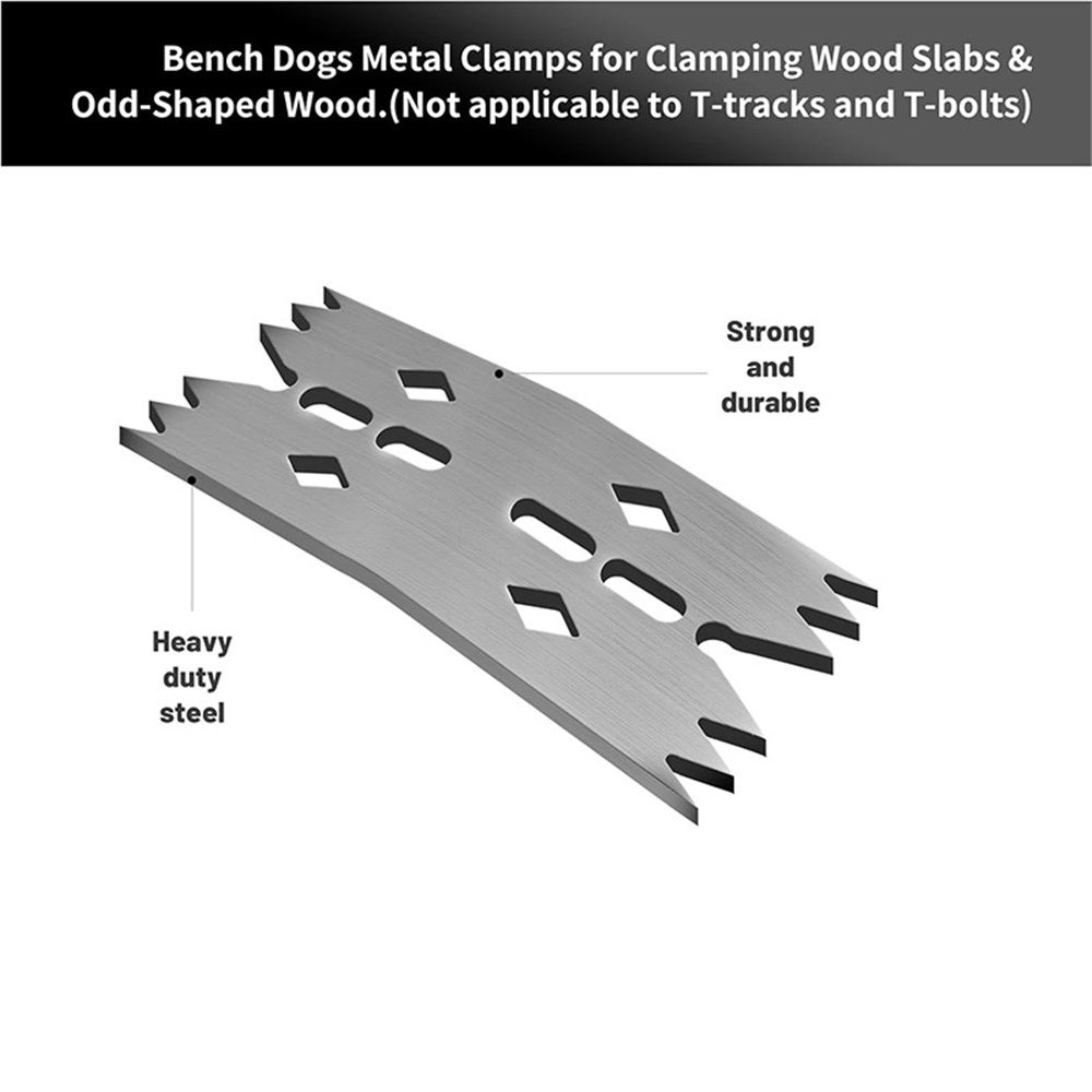 6 PCS Slab Clamping Dogs for Woodworking Tools, Pinch Dogs Router Sled for Flattening Slabs,Bench Dog Hold Down Clamps for CNC and Panel Processing（Not Applicable to T-tracks and T-bolts） - Image 3