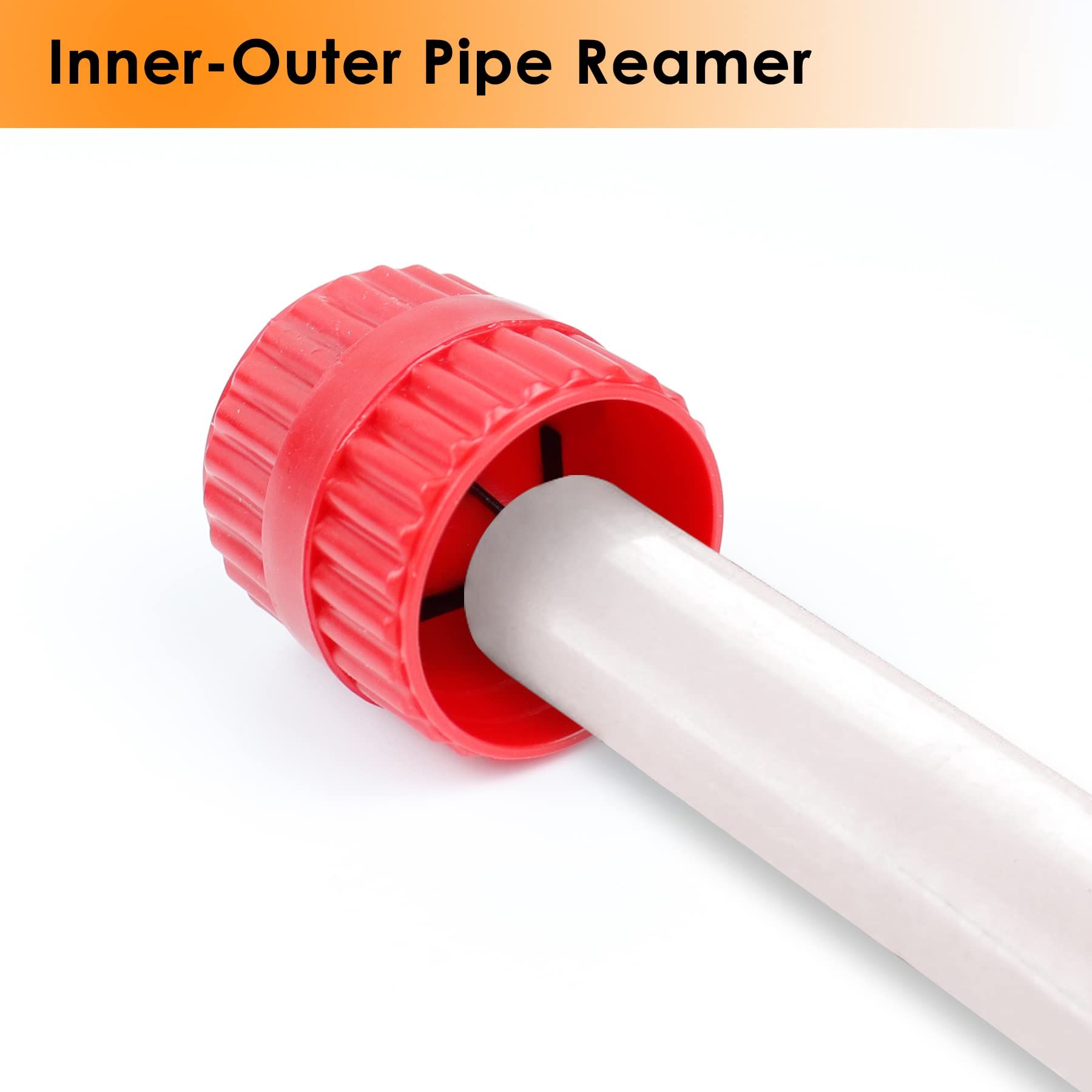 4 Pieces Inner-Outer Pipe Reamer,Acrylic Tubing Chamfer Tool for Copper/Brass/Aluminum Tubes, Deburring Copper Reamer Tubing Chamfer Tool - Image 5