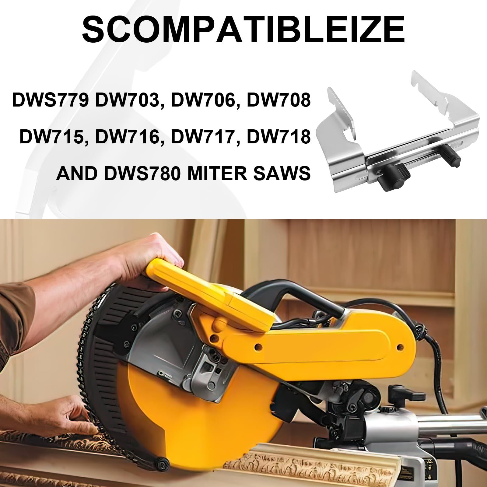 Replacement Crown Moulding 2 Stop Compatible With For Miter Saw DW703, DW706, DW708, DW712, DW715, DW716, DW717, DW718,DWS779,DWS780. - Image 3