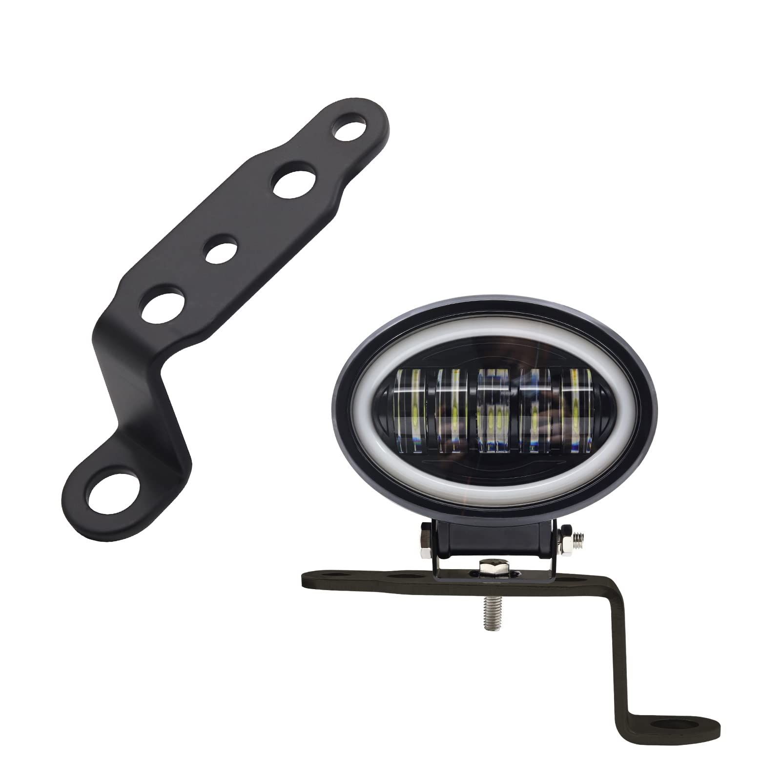 4 pcs Motorcycle Mirror Mounting Bracket Motorcycle Fog Driving Light Support Relocation Holder (Black) - Image 5
