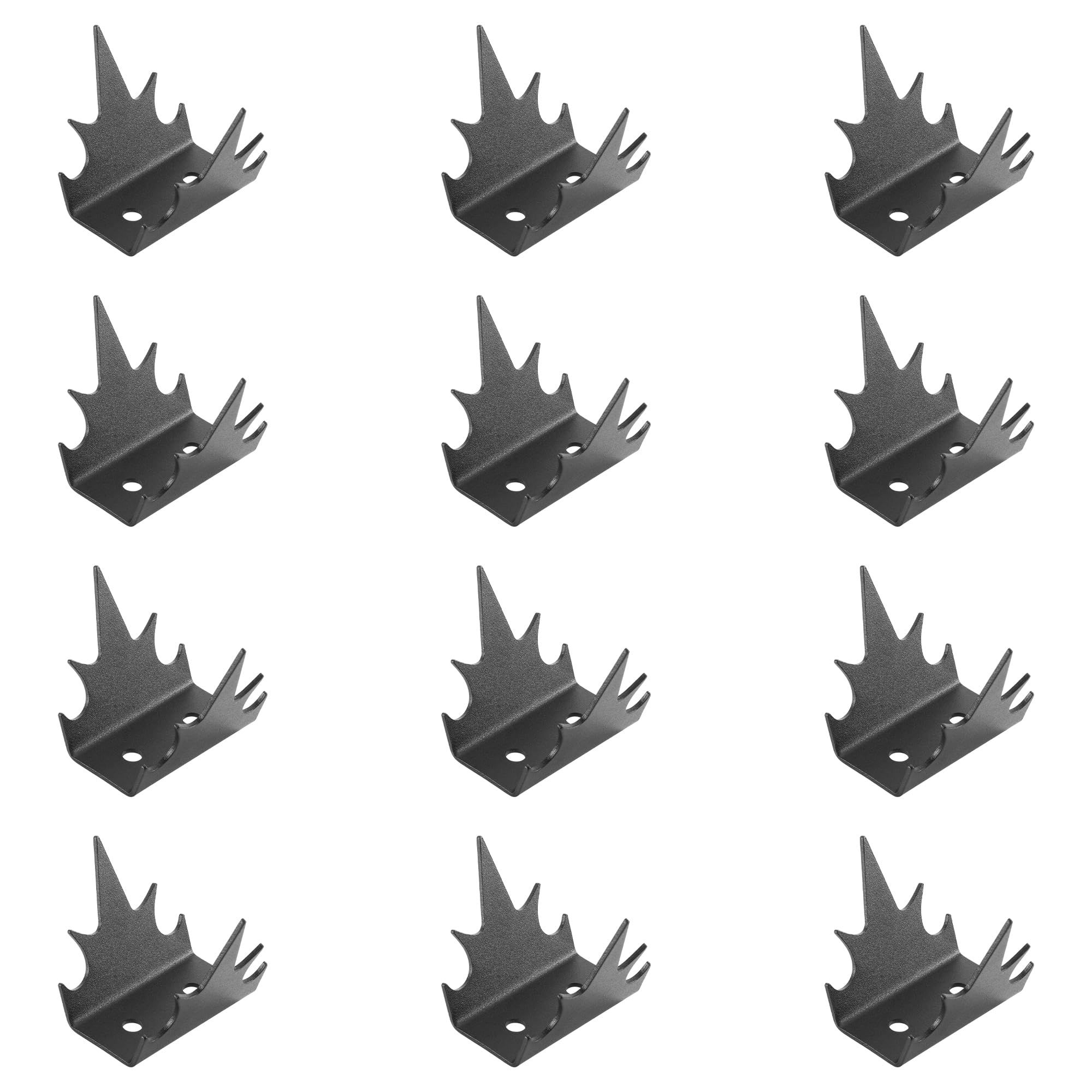 Intruder Deterrent Wall Spikes (12 pc) - Security Fence Spikes, Anti-Climb Hardware, Bird Repellent, Home Security Improvement, Stop Thief, Screw Mount, Wall Decoration - Image 1