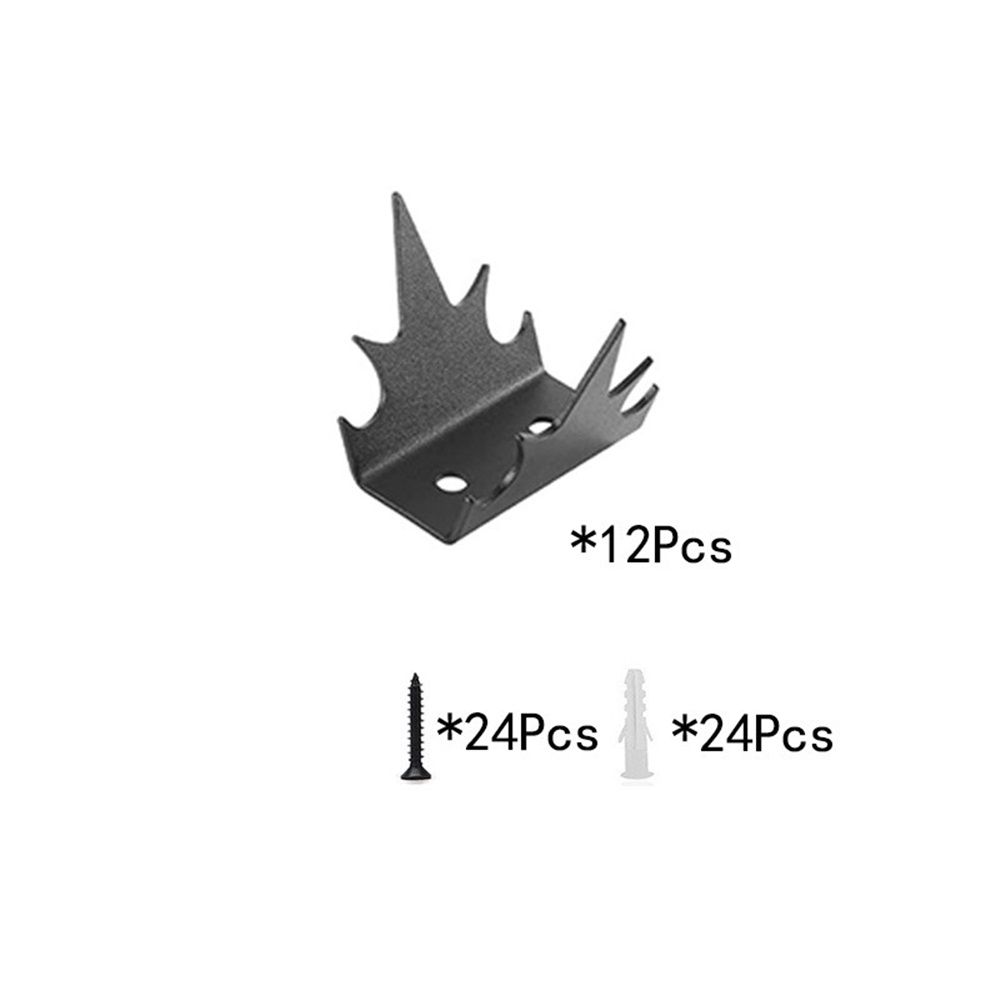 Intruder Deterrent Wall Spikes (12 pc) - Security Fence Spikes, Anti-Climb Hardware, Bird Repellent, Home Security Improvement, Stop Thief, Screw Mount, Wall Decoration - Image 2