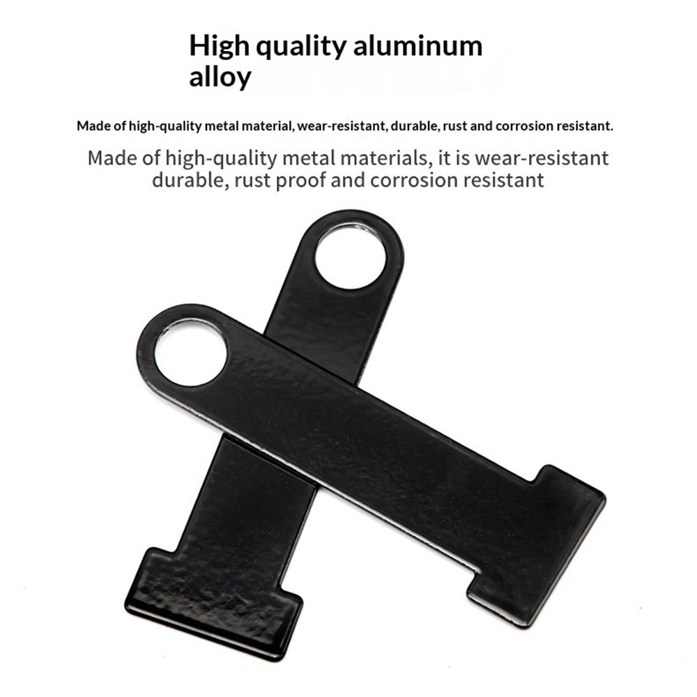 2 pair aluminum alloy Ring Lock, Helmet Strap D Ring Lock aluminum alloy Motorcycle Steel Ring Lock Black - Image 2