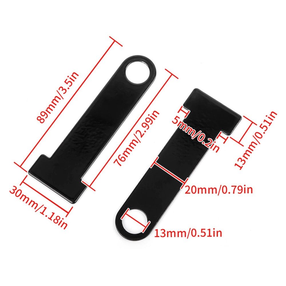 2 pair aluminum alloy Ring Lock, Helmet Strap D Ring Lock aluminum alloy Motorcycle Steel Ring Lock Black - Image 3