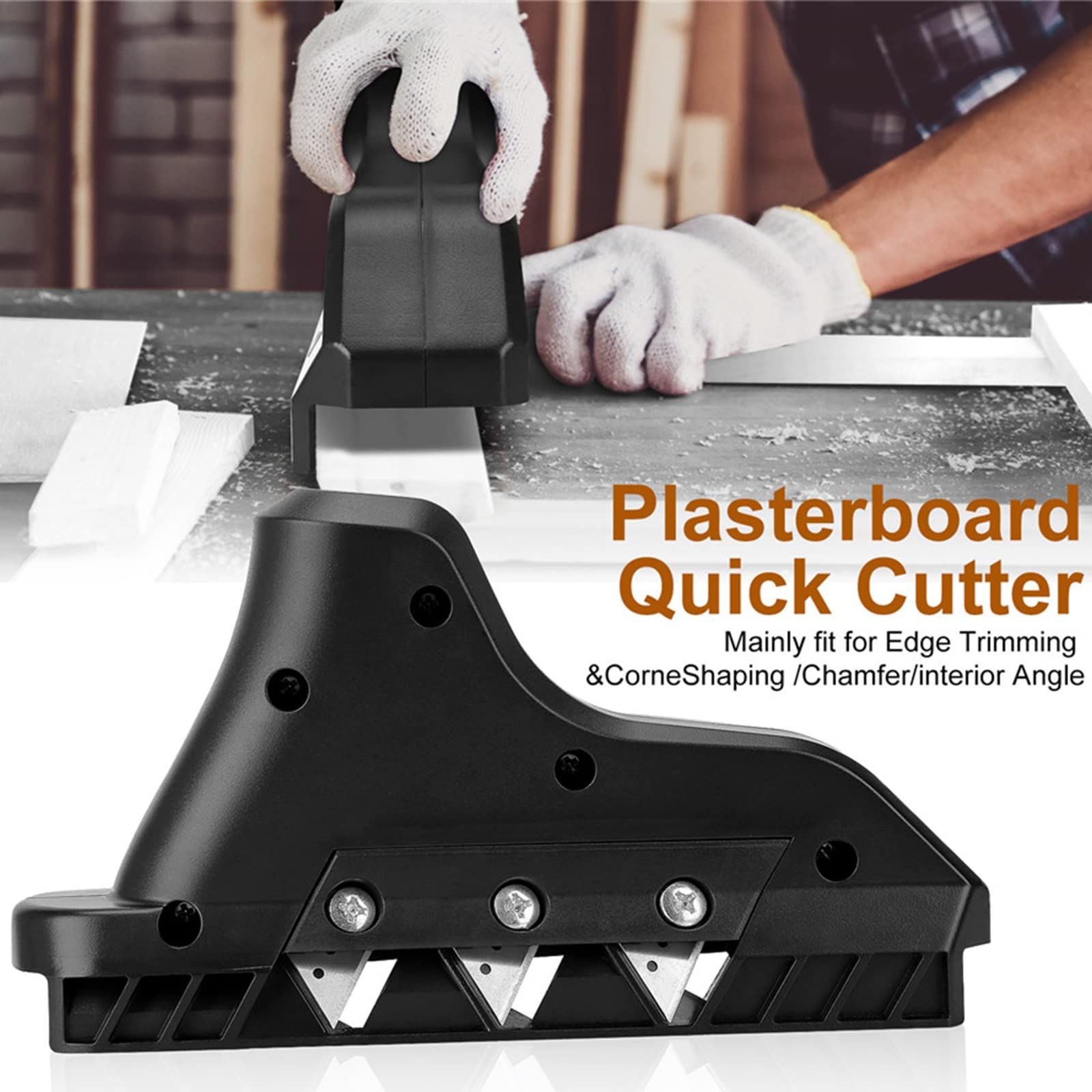 Plasterboard Fast Cutter Plasterboard Edger Gypsum Board Hand Plane Drywall Edge Chamfer Woodworking Hand Tool Cutting Tools drywall chamfer - Image 3