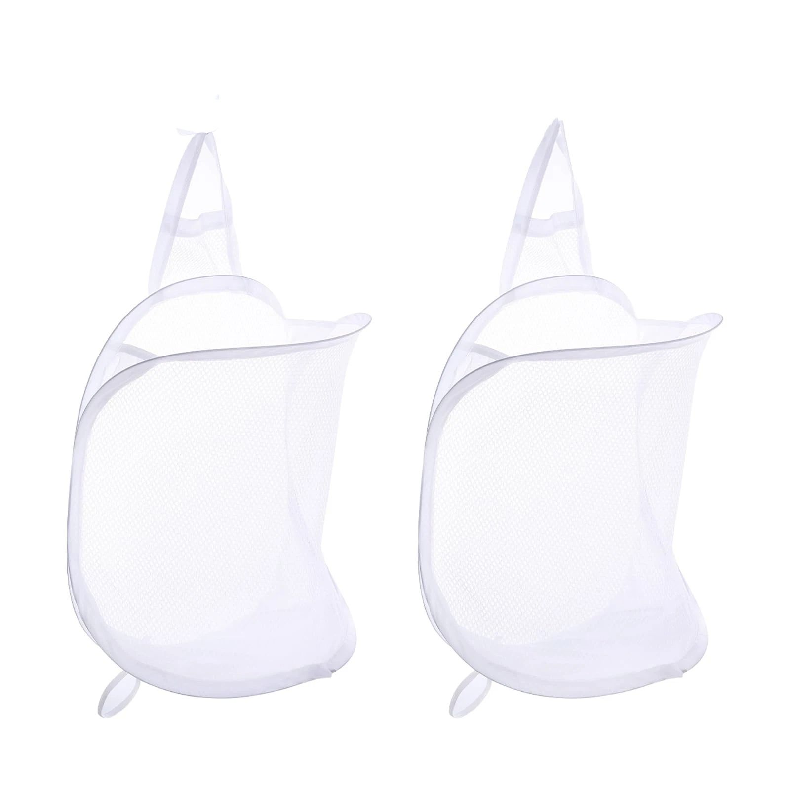 3 pack Mesh Collapsible Small Wall Laundry Baskets，Hanging Laundry Hamper，for Hotel, University Dormitory Use - Image 1