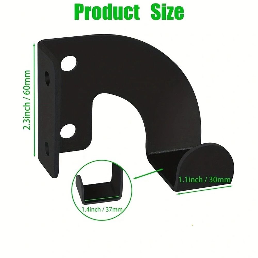 2PCS Chainsaw Hanger, Heavy Duty Chainsaw Wall Mount Holder, Organizer Mounted Chainsaw Rack, Chain Saw Hanger for Garden, Garage, Workshop, Black - Image 5