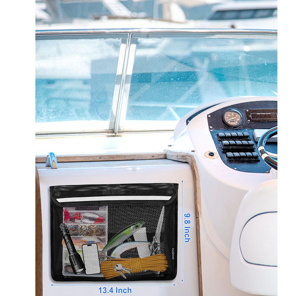 Boat Accessories Storage Organizer Bag, Sun-Protective Strong Adhesive Pouch for Cellphone and Key, Reflective Closure Pocket for Boat Center Console Pontoon - Image 5