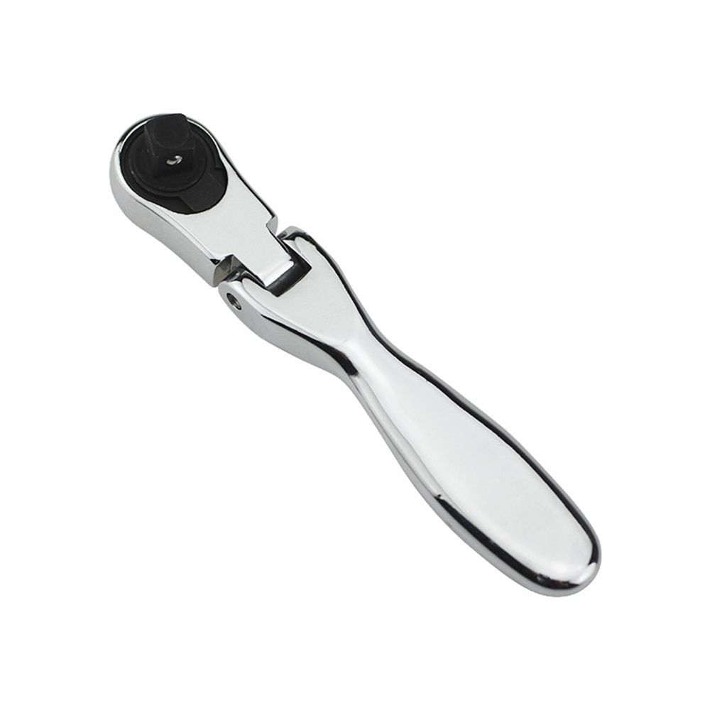 1/4 Inch Mini Ratchet Wrench Screwdriver Chrome Vanadium Steel Reversible 72 Teeth 2 In 1 Socket Batch Head Quick Wrench with Square Head, Socket - Image 1