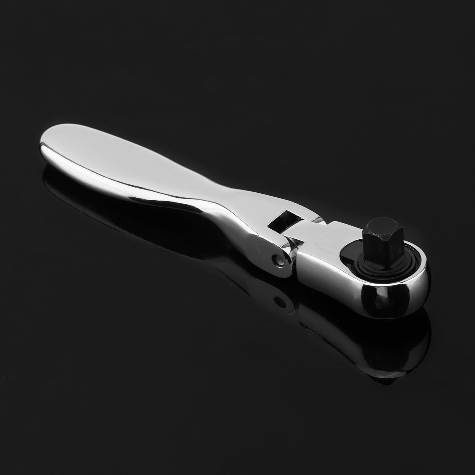 1/4 Inch Mini Ratchet Wrench Screwdriver Chrome Vanadium Steel Reversible 72 Teeth 2 In 1 Socket Batch Head Quick Wrench with Square Head, Socket - Image 4