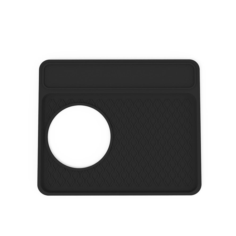 Espresso Tamper Mat, Food Grade Silicone Non-Slip,  Waterproof Heat Resistant, Espresso Tamping Station for Espresso Machine Barista Accessories (Black) - Image 1