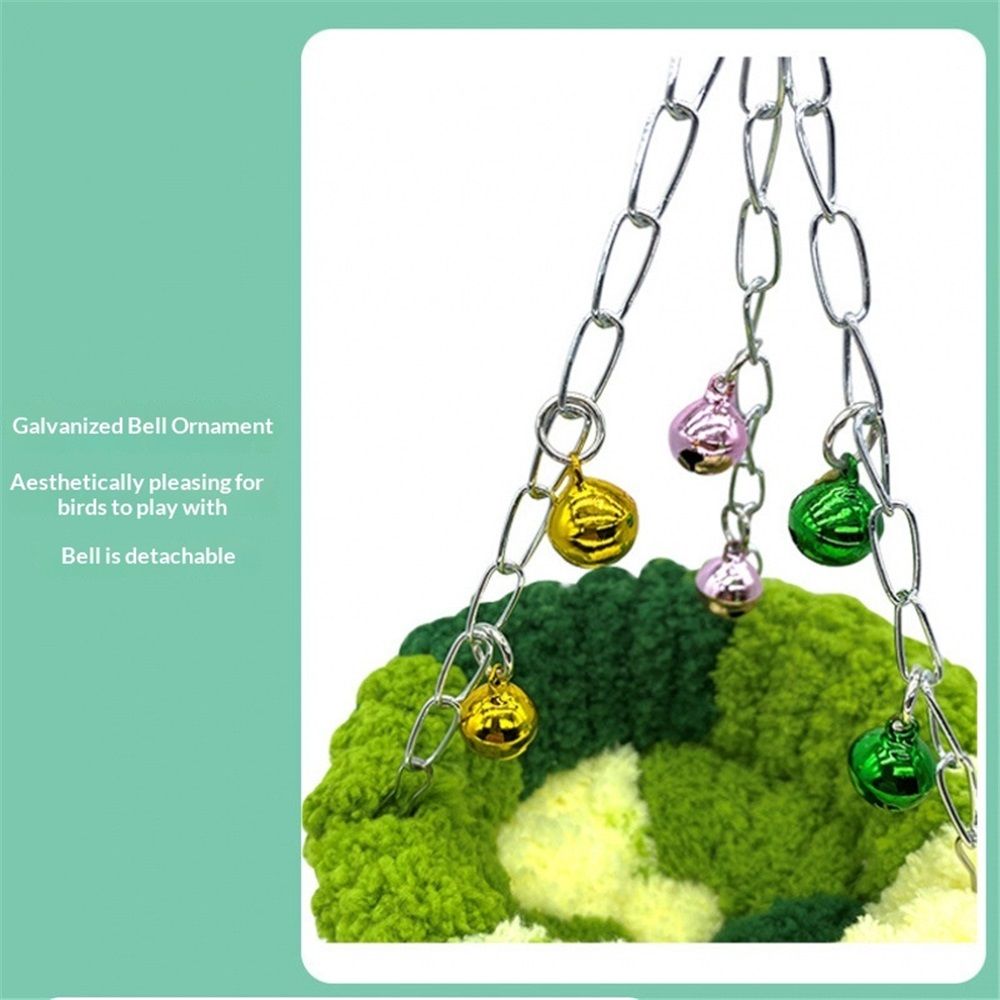 Bird nests, Parrot nests, Warm Winter Bird nests, Sleeping hammocks, birdcages, Hanging Swings, Plush nests, Toys, Little Birds, Cotton nests Small size green - Image 2