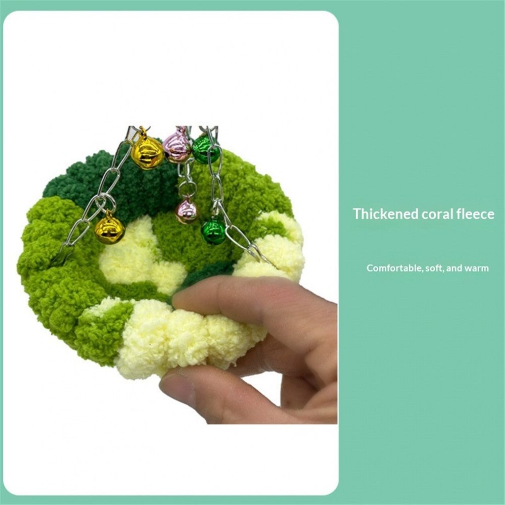Bird nests, Parrot nests, Warm Winter Bird nests, Sleeping hammocks, birdcages, Hanging Swings, Plush nests, Toys, Little Birds, Cotton nests Small size green - Image 3