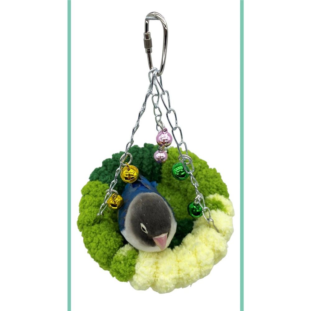 Bird nests, Parrot nests, Warm Winter Bird nests, Sleeping hammocks, birdcages, Hanging Swings, Plush nests, Toys, Little Birds, Cotton nests Small size green - Image 4