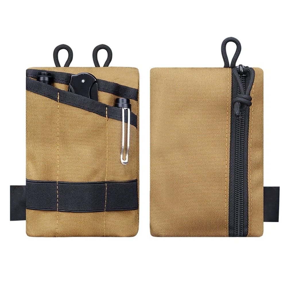 Pouch for Men,  Multitool Pocket Pouch Hold Your Flashlight/Pocket Knife, Pen, Notebook Key accessory kit（khaki） - Image 1