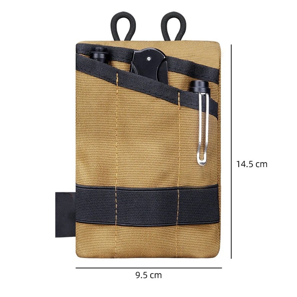Pouch for Men,  Multitool Pocket Pouch Hold Your Flashlight/Pocket Knife, Pen, Notebook Key accessory kit（khaki） - Image 5