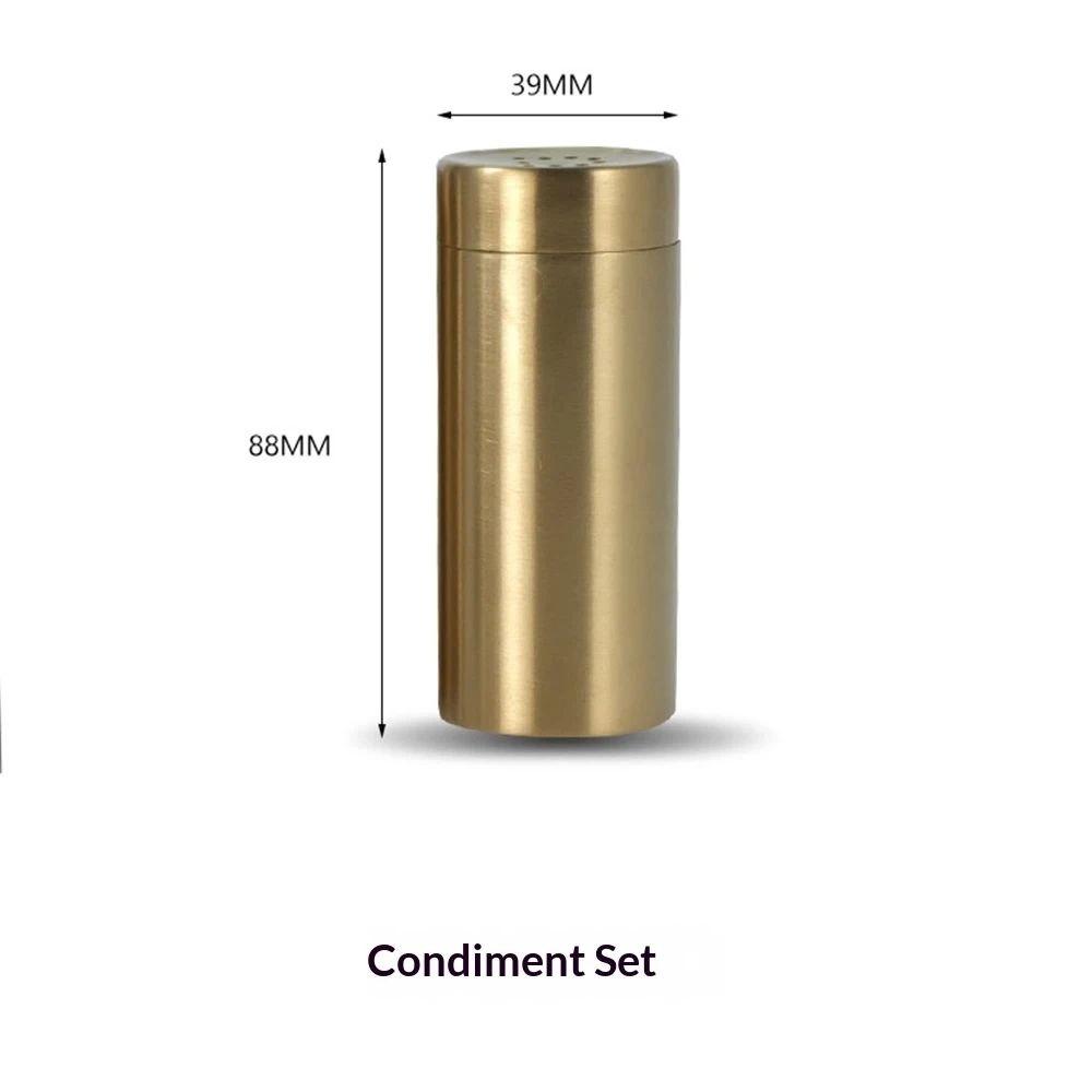 2Pcs Salt and Shakers Set,  Stainless Steel Salt and Dispenser Gold Jar Rustproof Seasoning Bottle Easy Filling Salt and Shakers for Modern Home Kitchen（golden） - Image 5