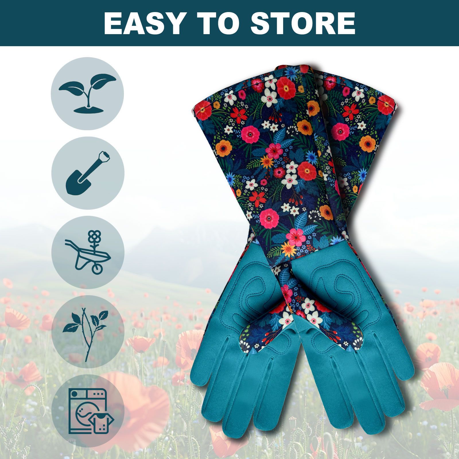 Gardening Gloves for Women, Breathable leather Garden Gloves with Grip, Thorn-Proof Puncture-Resistant Work Gloves（green） - Image 4