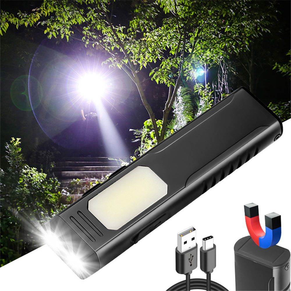 Rechargeable LED Flashlight  7 Modes for Home, Outdoor, Rechargeable Flashlight with Sound Beeper,Camping, Emergency (Black) - Image 3