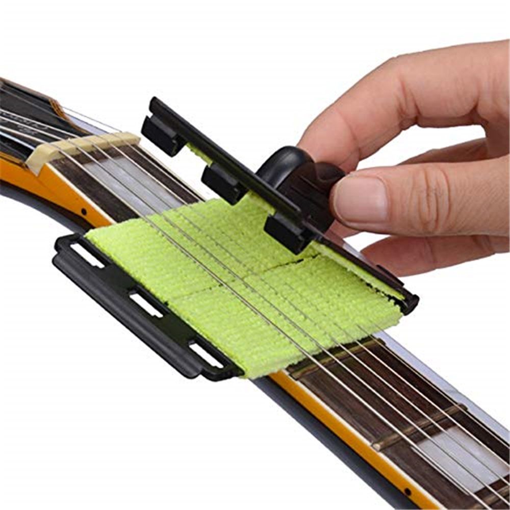 Guitar String Cleaner Clean Cloth Tool Scrubber for Cleaning Maintenance Care Kit for Violin/Bass/Ukulele/Electric Guitars and Other Musical Instrument 2 Pack - Image 5