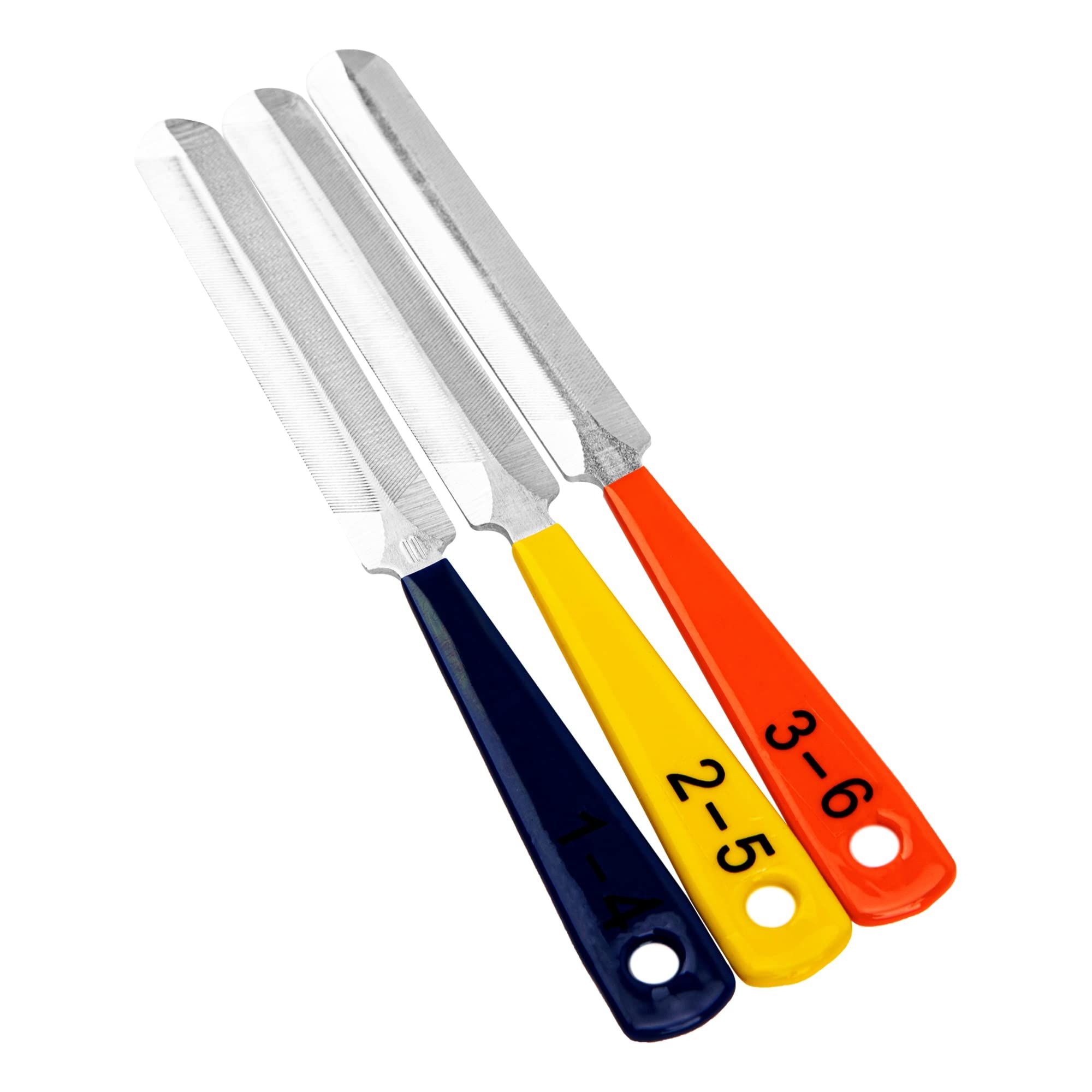 Professional Guitar Nut Files Set, 3 Piece Stainless Steel Double Edge Files for Bass, Mandolin, Banjo, Ukulele - Image 3