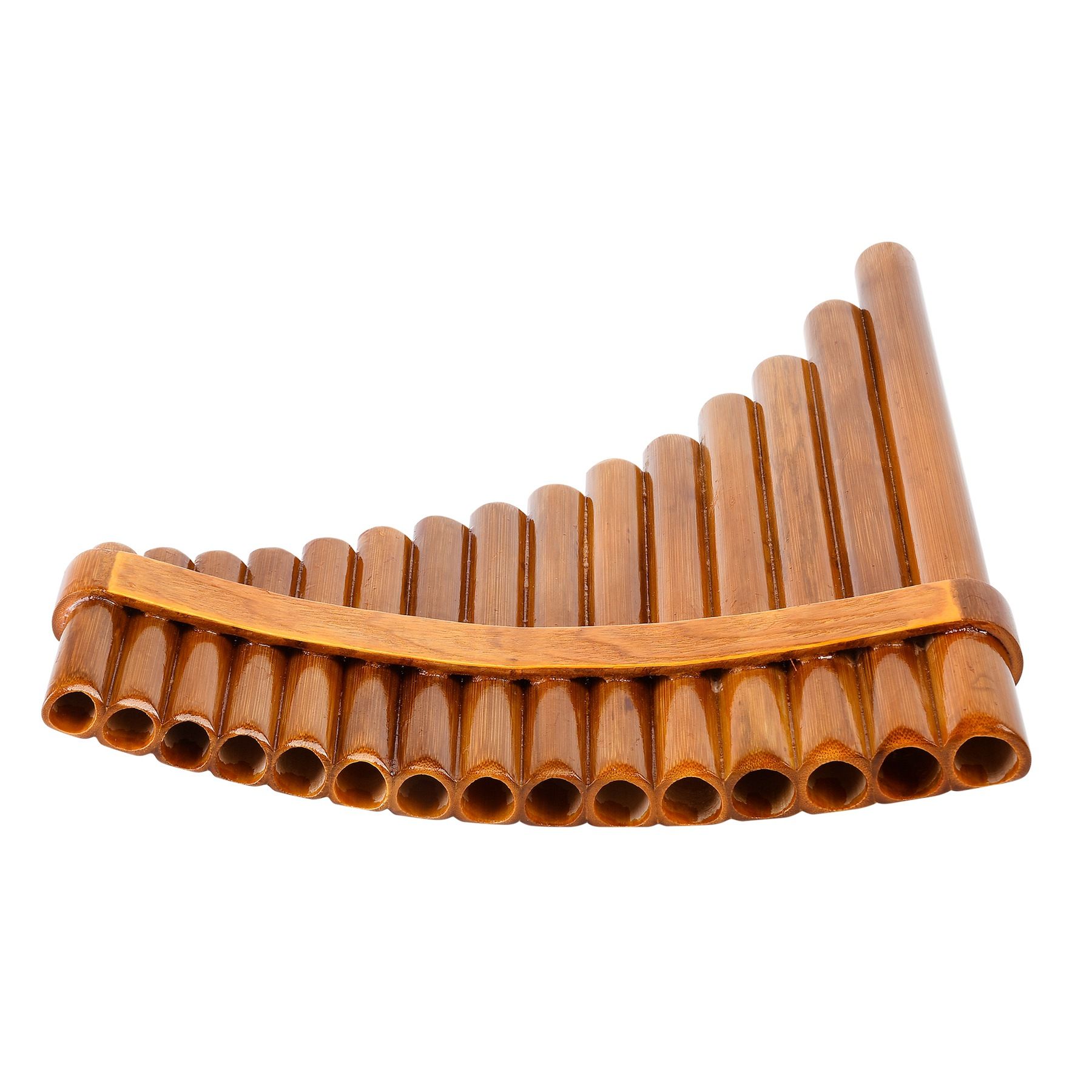 15 Pipes Brown Pan Flute G Key Chinese Traditional Musical Instrument Pan Pipes Woodwind Instrument (Right-Hand) - Image 2