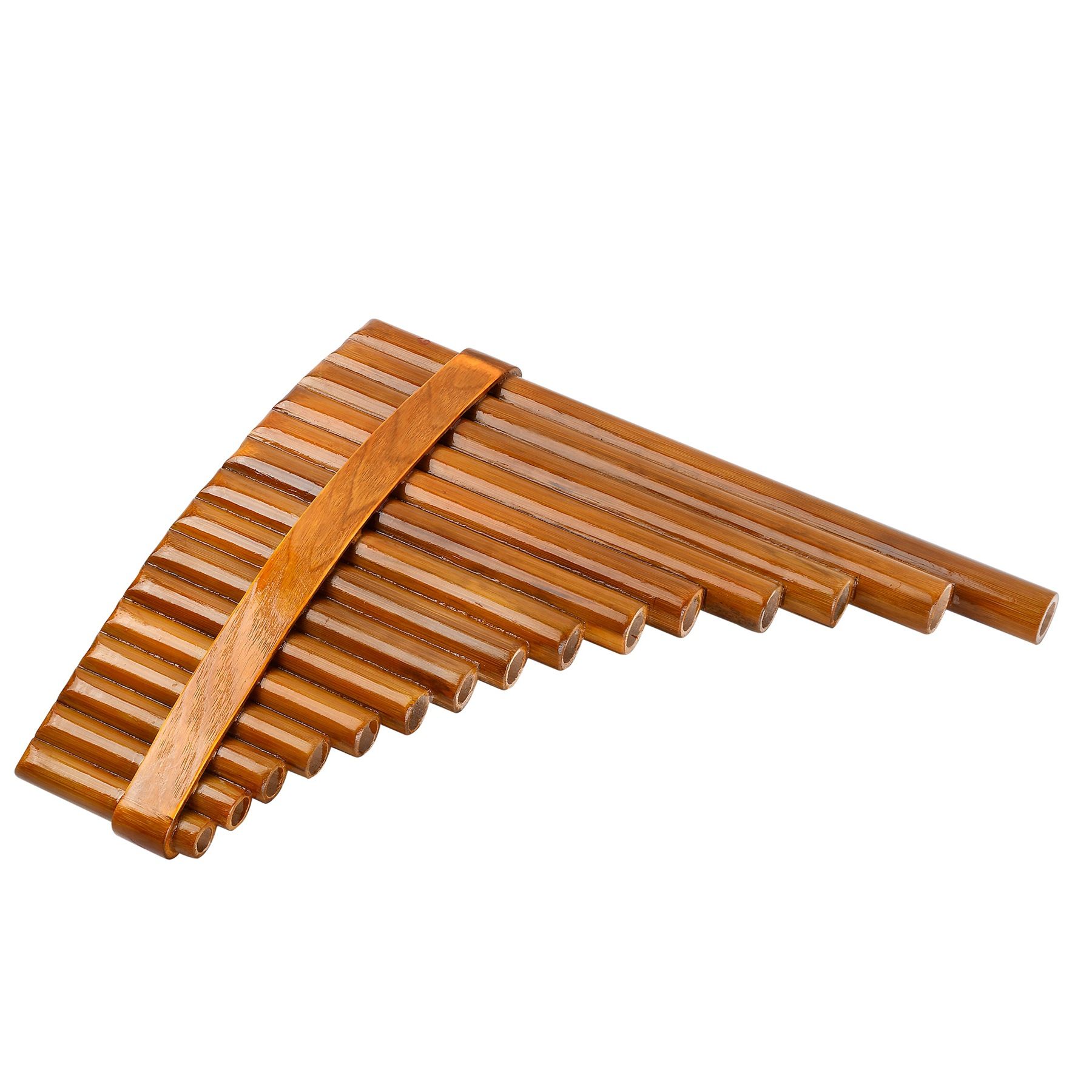 15 Pipes Brown Pan Flute G Key Chinese Traditional Musical Instrument Pan Pipes Woodwind Instrument (Right-Hand) - Image 3